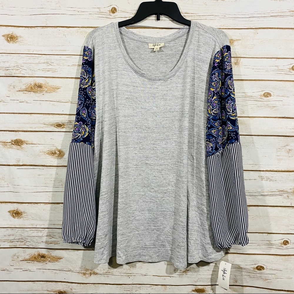Style & Co women’s graphic painterly paisl blouse